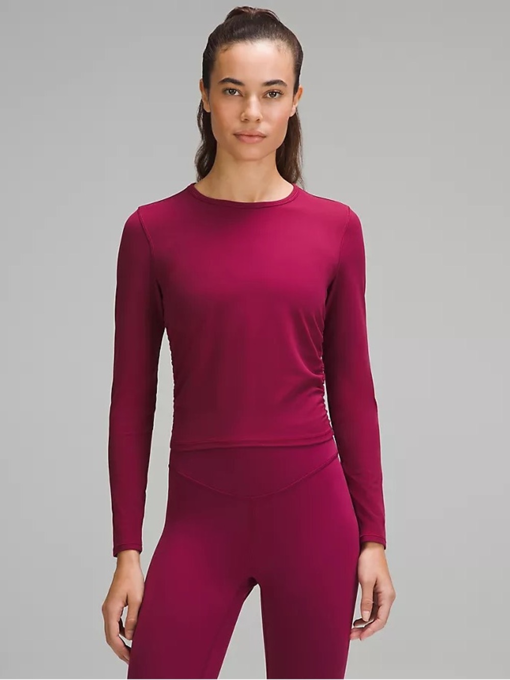 Lululemon All It Takes Nulu Long-Sleeve Shirt - Deep Luxe, Size 8